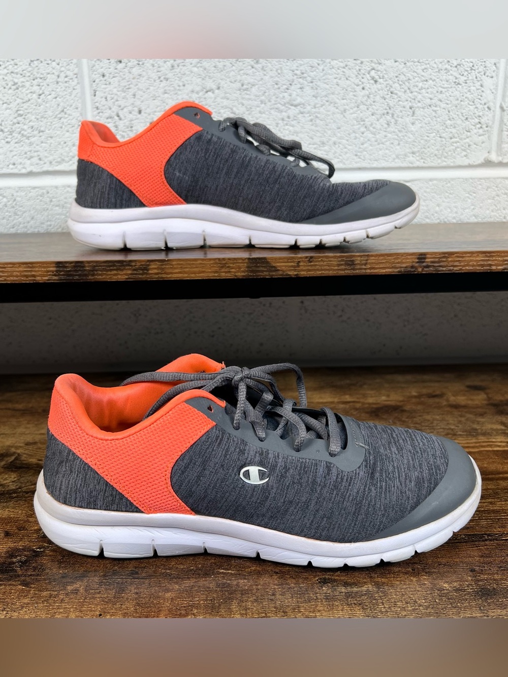 Champion Sneakers Casual Shoes Lightweight Gray Salmon Pink Women's 9